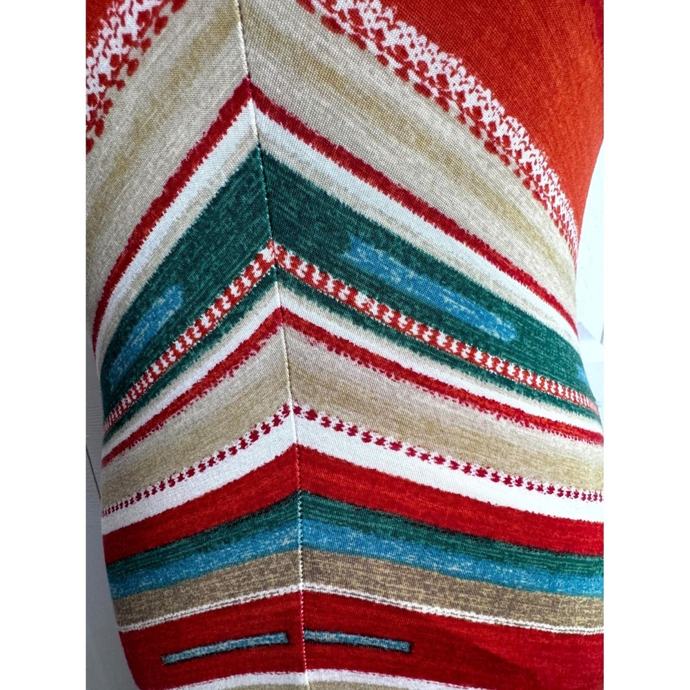 Ralph Lauren Striped Fit & Flare Handkerchief Dress Women's Medium Multi V-Neck - Picture 2 of 7